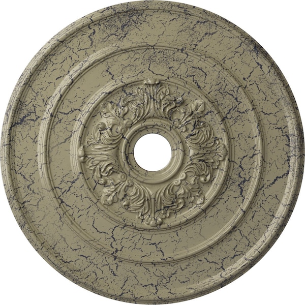 Ekena Millwork Traditional with Acanthus Leaves Ceiling Medallion, 26"OD x 3 1/8"ID x 1 1/2"P, Castle Stone Crackle CM26TACSC - main